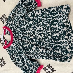 Elegant Green and Pink Blouse